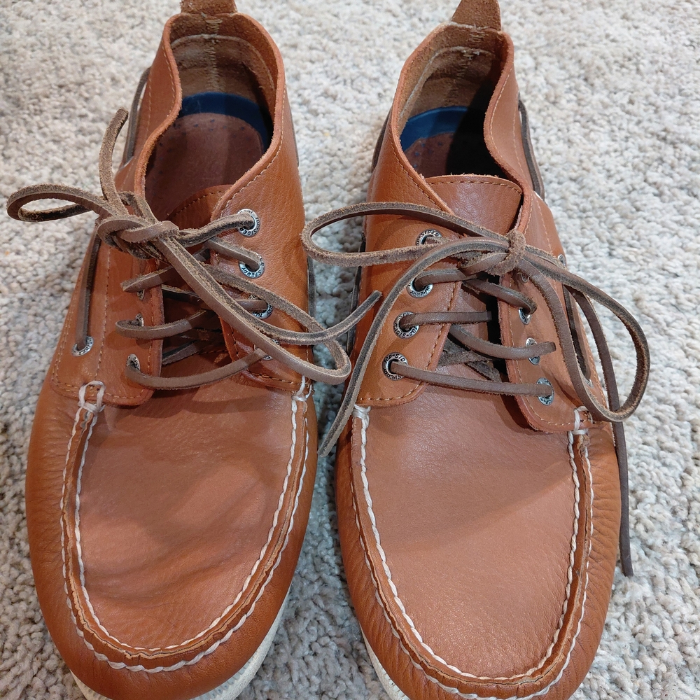 Sperry Tan Leather Boat Shoes